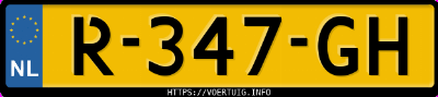 Kenteken afbeelding van R347GH, zwarte Škoda Enyaq 80 Iv