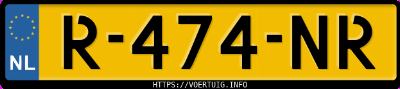 Kenteken afbeelding van R474NR, zwarte Škoda Fabia 1.0 Tsi