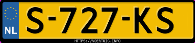 Kenteken afbeelding van S727KS, zwarte Škoda Superb 1.5 Tsi