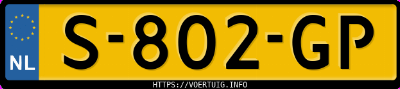 Kenteken afbeelding van S802GP, grijze Škoda Enyaq Rs Iv