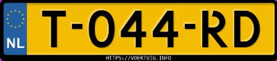 Kenteken afbeelding van T044RD, grijze Škoda Enyaq 80 Iv