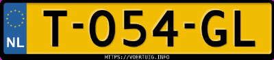 Kenteken afbeelding van T054GL, zwarte &Scaron;koda Octavia 1.5 Etsi