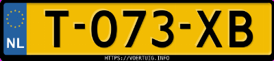 Kenteken afbeelding van T073XB, grijze &Scaron;koda Octavia C 1.0tsi