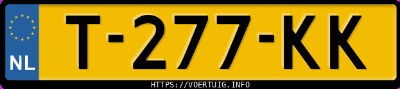 Kenteken afbeelding van T277KK, blauwe &Scaron;koda Enyaq 80 Iv