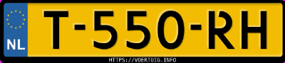 Kenteken afbeelding van T550RH, zwarte Škoda Karoq 1.5 Tsi