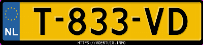 Kenteken afbeelding van T833VD, grijze &Scaron;koda Enyaq 60 Iv