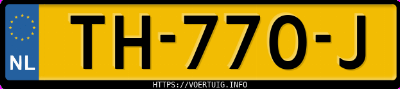 Kenteken afbeelding van TH770J, grijze &Scaron;koda Roomster 1.2 Tsi Gt
