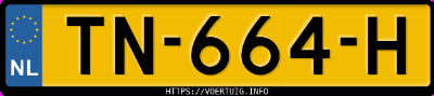 Kenteken afbeelding van TN664H, grijze &Scaron;koda Octavia