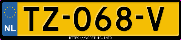 Kenteken afbeelding van TZ068V, grijze Škoda Fabia