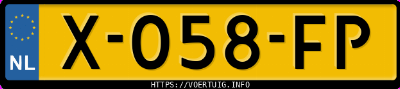 Kenteken afbeelding van X058FP, grijze &Scaron;koda Enyaq 60 Iv