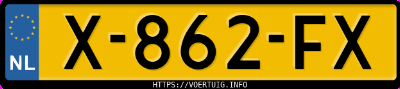 Kenteken afbeelding van X862FX, grijze Škoda Octavia 1.5 Etsi