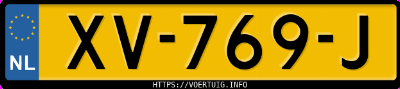 Kenteken afbeelding van XV769J, bruine Škoda Fabia Monte Carlo 1.2 Tsi Simply