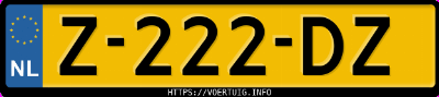 Kenteken afbeelding van Z222DZ, blauwe Škoda Superb Iv