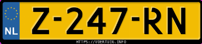 Kenteken afbeelding van Z247RN, witte &Scaron;koda Octavia Rs Iv