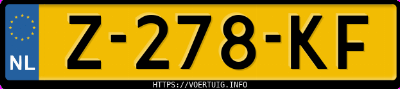 Kenteken afbeelding van Z278KF, grijze Škoda Octavia Rs Iv