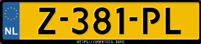 Kenteken afbeelding van Z381PL, witte Škoda Fabia 1.0 Tsi