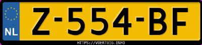 Kenteken afbeelding van Z554BF, blauwe Škoda Octavia 1.5 Etsi