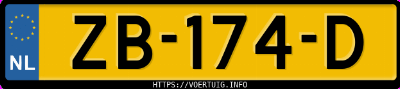 Kenteken afbeelding van ZB174D, grijze Škoda Octavia C 1.0tsi