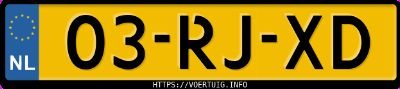 Kenteken afbeelding van 03RJXD, blauwe Smart Roadster
