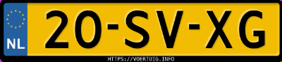 Kenteken afbeelding van 20SVXG, zwarte Smart Roadster