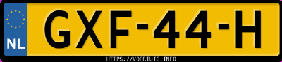 Kenteken afbeelding van GXF44H, zwarte Smart 1 #1