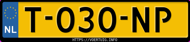 Kenteken afbeelding van T030NP, witte Smart 1 #1