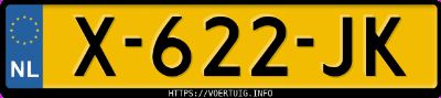Kenteken afbeelding van X622JK, witte Smart 1 #1