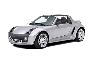 Afbeelding van 13NBXF, grijze Smart Roadster cabriolet