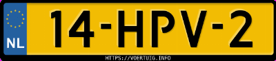 Kenteken afbeelding van 14HPV2, witte Subaru Forester Forester2.0x Awd