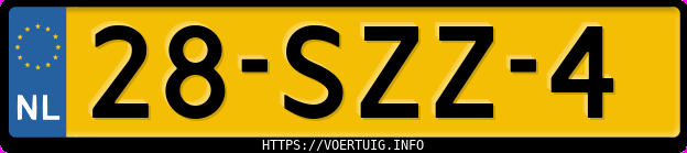 Kenteken afbeelding van 28SZZ4, zwarte Subaru Forester