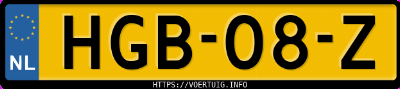 Kenteken afbeelding van HGB08Z, zwarte Subaru Forester