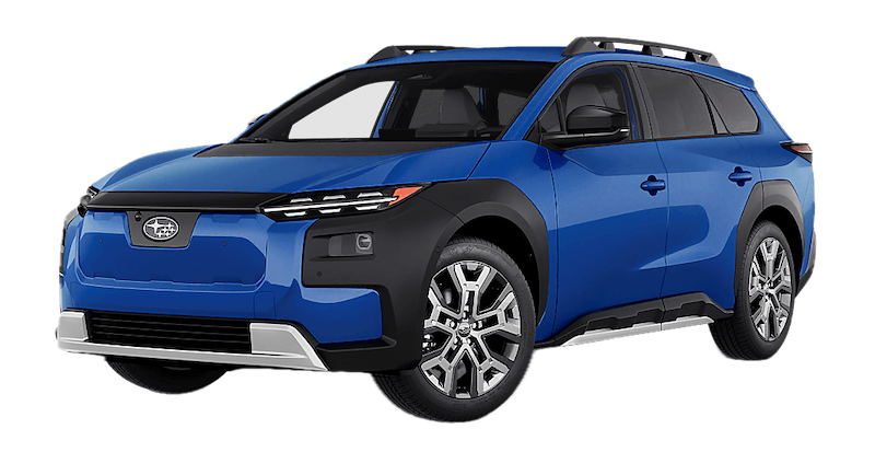 Afbeelding van KHX66G, blauwe Subaru E-OUTBACK stationwagen