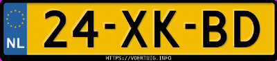 Kenteken afbeelding van 24XKBD, grijze Suzuki SX4 1.6