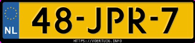 Kenteken afbeelding van 48JPR7, rode Suzuki Swift 1.3