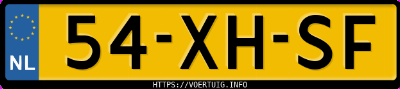 Kenteken afbeelding van 54XHSF, oranje Suzuki SX4 1.6