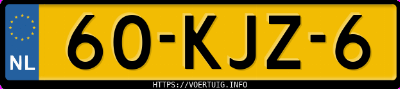 Kenteken afbeelding van 60KJZ6, zwarte Suzuki Alto 1.0