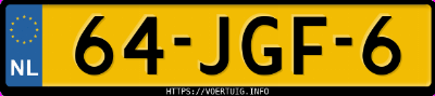 Kenteken afbeelding van 64JGF6, rode Suzuki Swift 1.3
