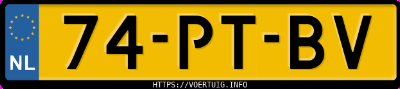 Kenteken afbeelding van 74PTBV, zwarte Suzuki Alto