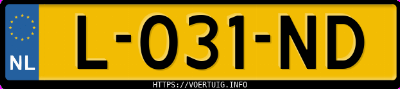 Kenteken afbeelding van L031ND, grijze Suzuki SX4