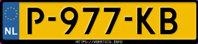 Kenteken afbeelding van P977KB, grijze Suzuki Swift 1.2