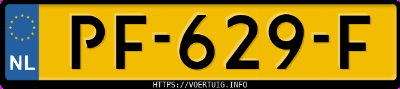 Kenteken afbeelding van PF629F, zwarte Suzuki Swift 1.3
