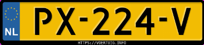 Kenteken afbeelding van PX224V, grijze Suzuki Swift 1.2