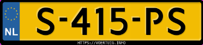 Kenteken afbeelding van S415PS, grijze Suzuki Swift Sport 1.4 T