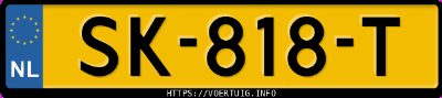 Kenteken afbeelding van SK818T, zwarte Suzuki Ignis 1.2 Hybrid