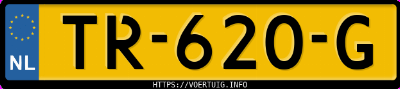 Kenteken afbeelding van TR620G, rode Suzuki Ignis 1.2