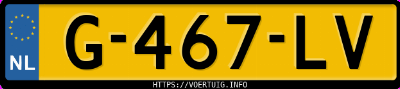 Kenteken afbeelding van G467LV, rode Tesla Model 3 Long Range Dual Motor