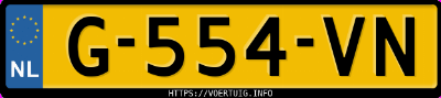 Kenteken afbeelding van G554VN, witte Tesla Model 3 Long Range Dual Motor