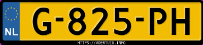 Kenteken afbeelding van G825PH, zwarte Tesla Model 3 Standard Range Plus