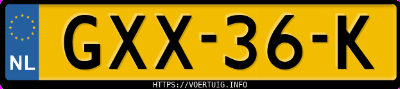 Kenteken afbeelding van GXX36K, zwarte Tesla Model Y Long Range Rwd