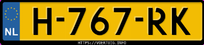 Kenteken afbeelding van H767RK, witte Tesla Model 3 Long Range Dual Motor